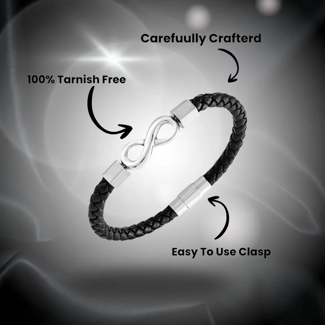 Personalized infinity bracelet, custom engraved with names or messages for a meaningful and timeless gift.9