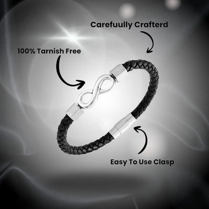Personalized infinity bracelet, custom engraved with names or messages for a meaningful and timeless gift.9