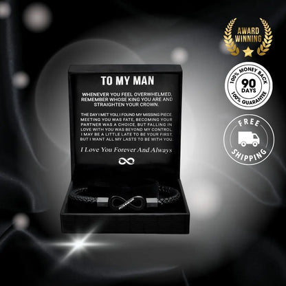 Personalized infinity bracelet, custom engraved with names or messages for a meaningful and timeless gift...